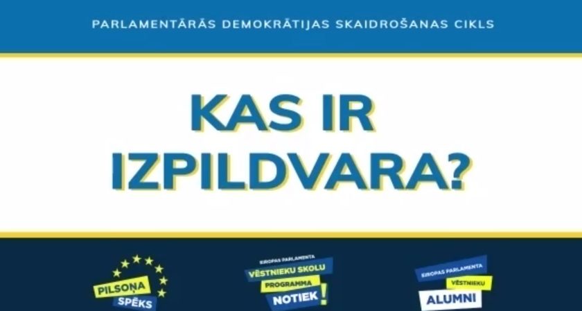 “Eiropas klubiņa” dalībnieki piedalās sarunā ar Latvijas Republikas ārlietu ministru Edgaru Rinkēviču