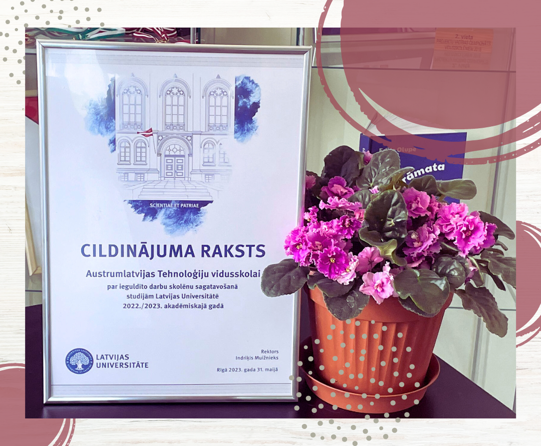 Latvijas Universitāte piešķir Cildinājuma rakstu ATV