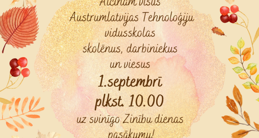 Gaidām Zinību dienas pasākumā!